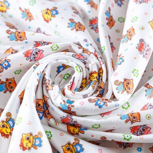 Фланель 060-09940 белый принтованный