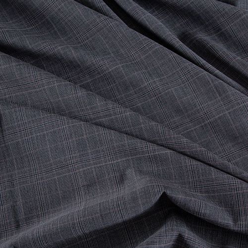 Шерсть костюмная 025-20223 серый клетка