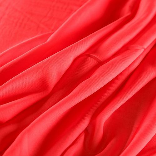 Шифон К28-840 кораллово-красный однотонный