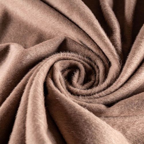 Ткань пальтовая К29-634 пепельно-коричневый однотонный