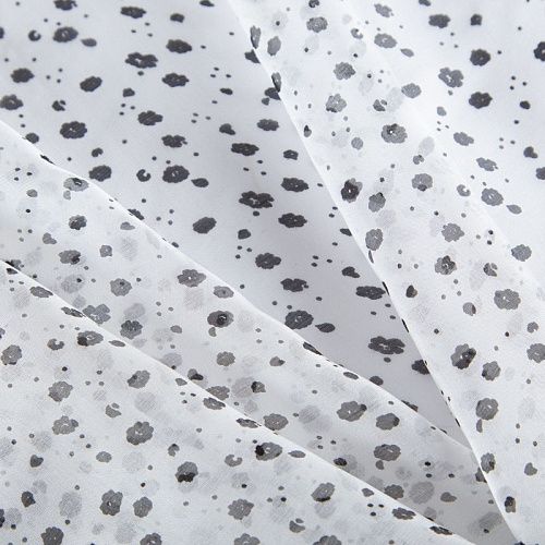 Шифон шелковый 068-20066 белый принтованный