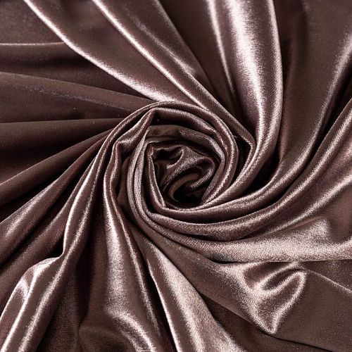 Бархат-лайкра К33-765 какао однотонный