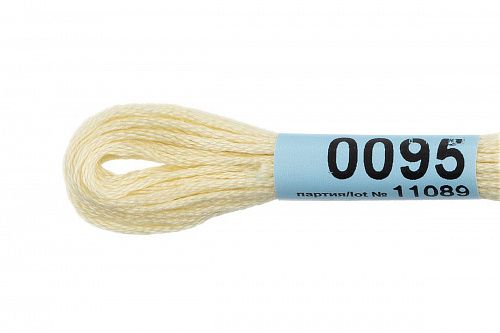 Нитки для вышивания Gamma мулине 8 м 0095 светло-кремовый