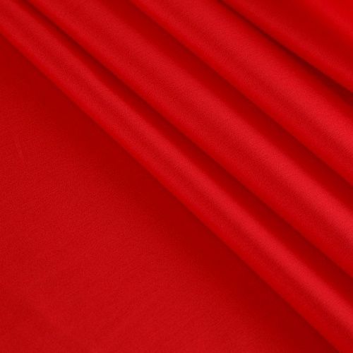 Поплин стрейч 063-16973 морковно-красный однотонный