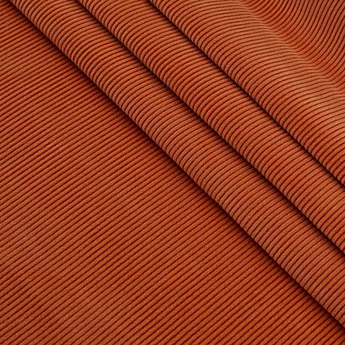Вельвет стрейч 008-20015 хурма однотонный