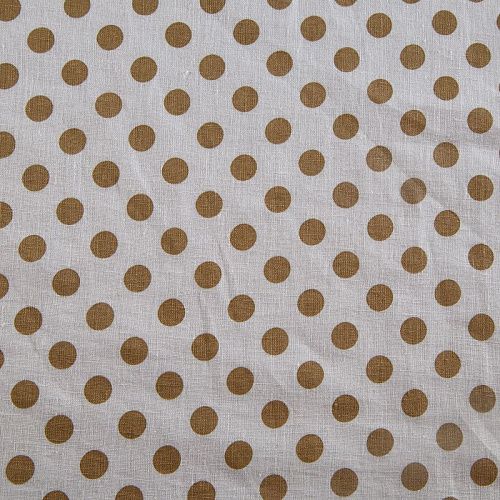 Лен-вискоза 035-14430 молочный принтованный