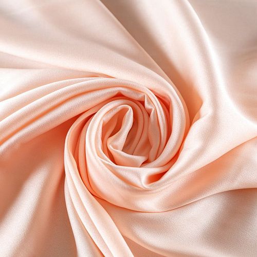 Креп-атлас стрейч 001-09715 разбеленный персиковый однотонный