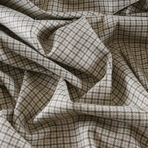 Ткань костюмная 025-11974 бежевый принтованный