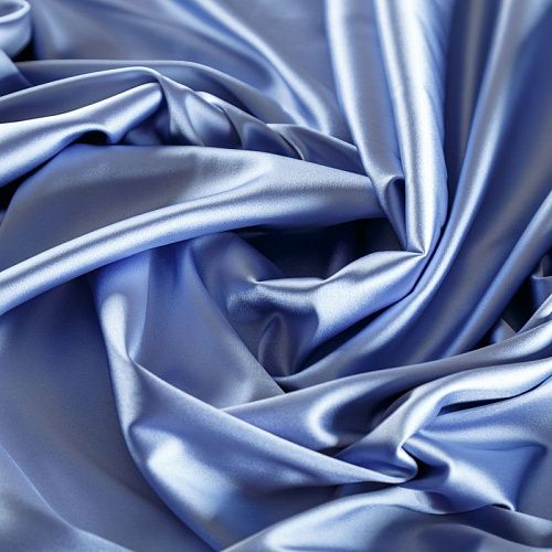 Сатин стрейч 001-07050 голубой однотонный