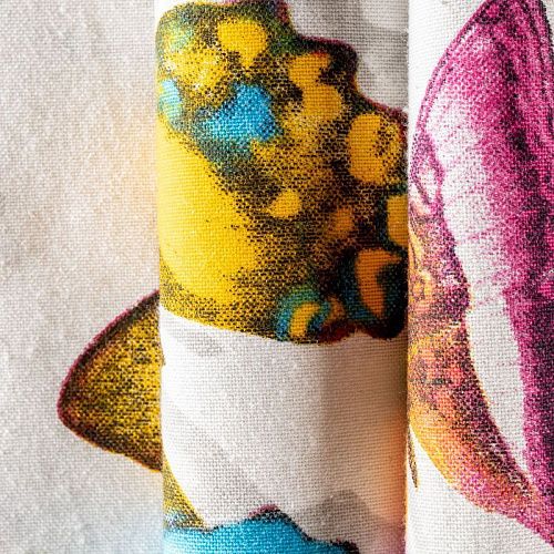 Ткань портьерная H-275 см Т433-02-31 белый принтованный