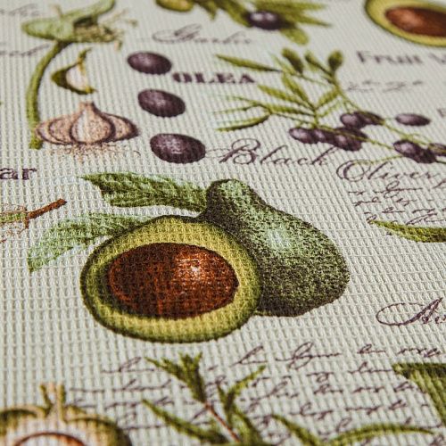 Полотно вафельное 007-13890 песочный принтованный