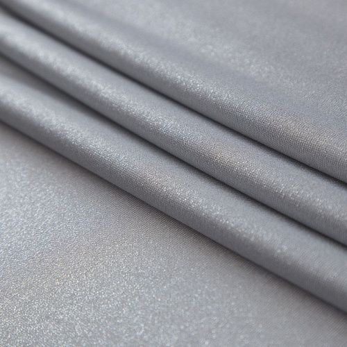 Трикотаж с напылением 056-16176 серебристо-серый