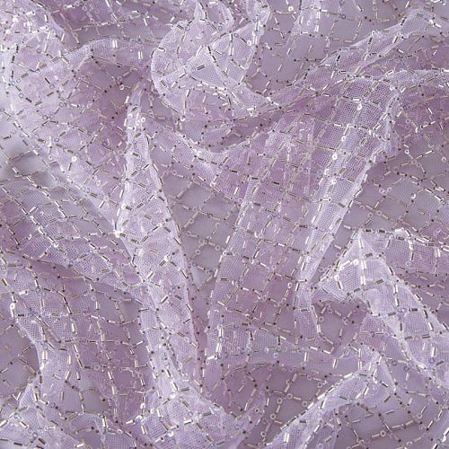 Сетка со стеклярусом 050-13576 сиреневый