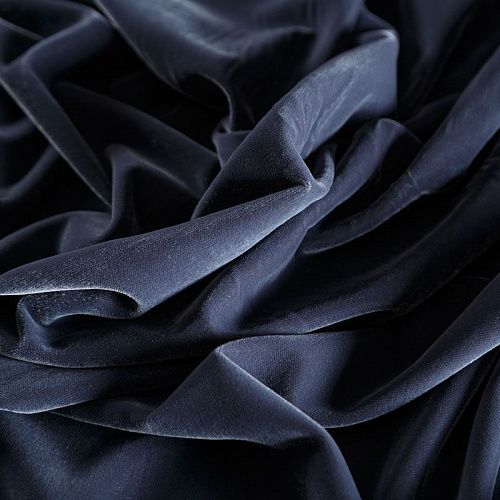 Бархат 002-04361 сине-серый однотонный