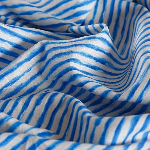 Лен натуральный 035-14632 молочный принтованный