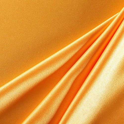 Кади креп-атлас 001-06601 тыквенный однотонный