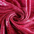 Ткань с пайетками 055-03057 розовато-малиновый однотонный