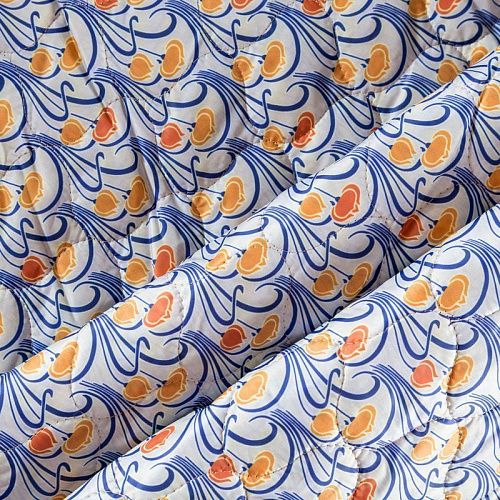 Ткань курточная 2-х сторонняя 033-03816 белый принтованный