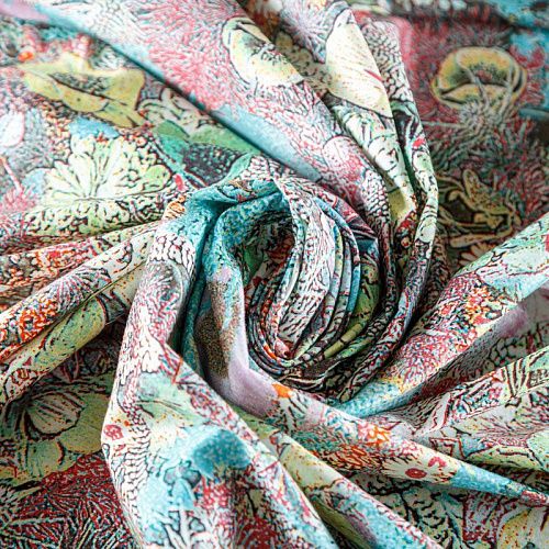 Сатин 063-07907 светло-сиреневый принтованный