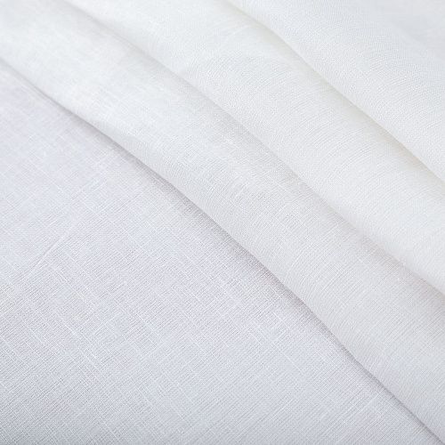 Лен натуральный 035-19886 белый однотонный