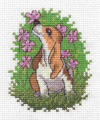 Набор для вышивания Klart 10х12 см 8-018 Песик-вишневые глазки