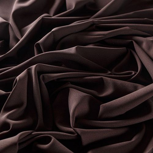 Крепдешин синтетический 029-08923 шоколадный однотонный
