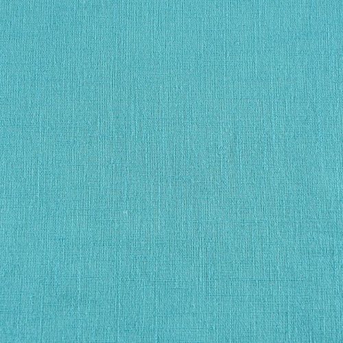 Лен натуральный 035-11727 бирюзовый однотонный