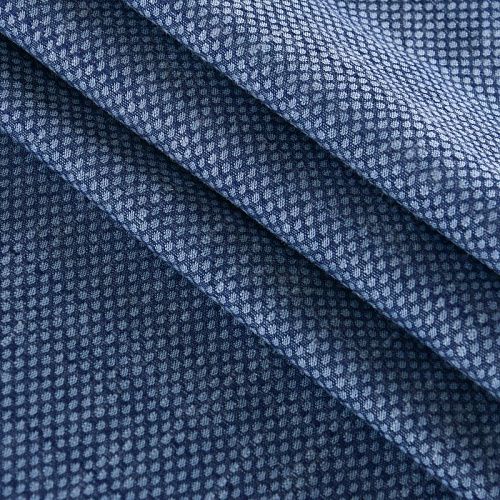Ткань плательно-рубашечная 049-11927 синий жаккардовый
