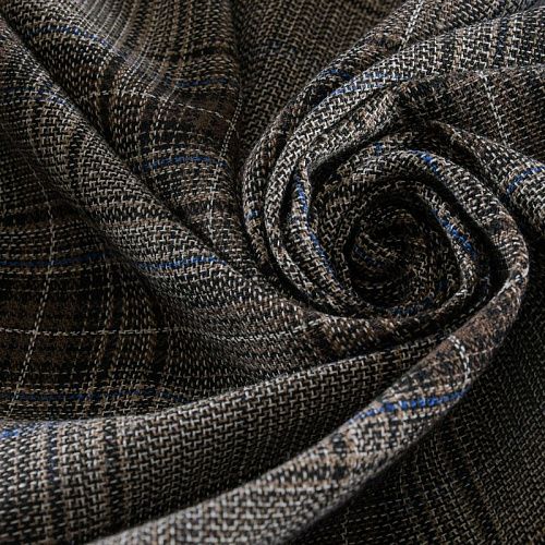 Ткань костюмная 025-11802 серый принтованный