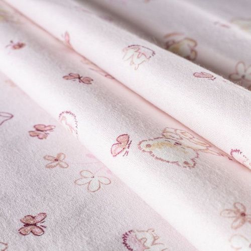 Фланель 060-00649 нежно-розовый принтованный