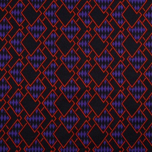 Шелк-шерсть 064-12217 черный принтованный