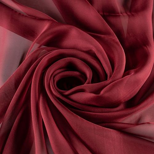 Шифон К33-895 вишневый однотонный