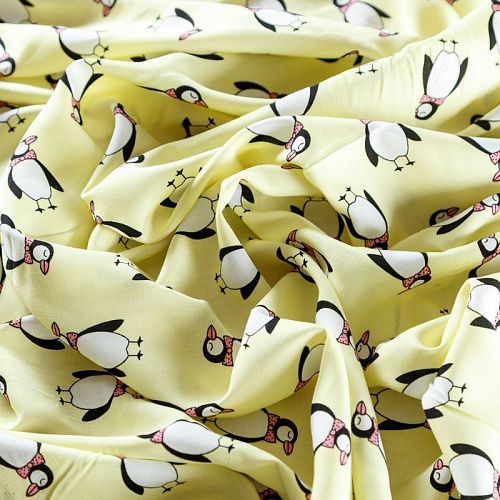 Штапель 069-08273 желтый мелок принтованный