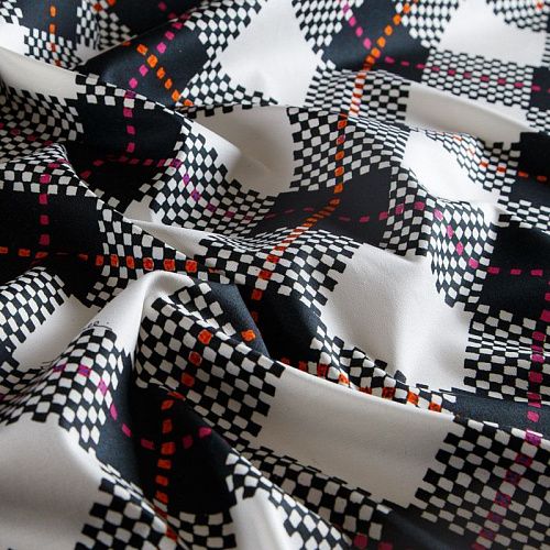 Джинс стрейч 015-15059 белый принтованный