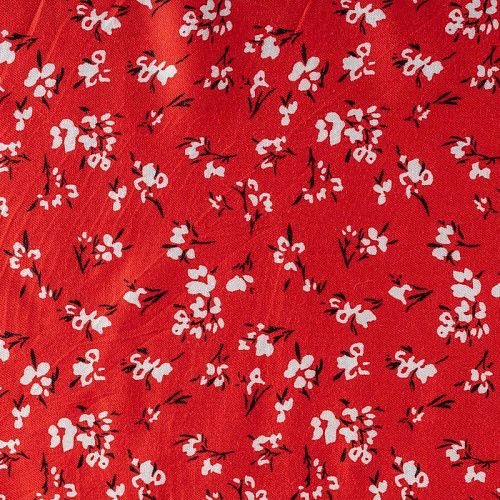 Твил-штапель 069-00352 красный принтованный