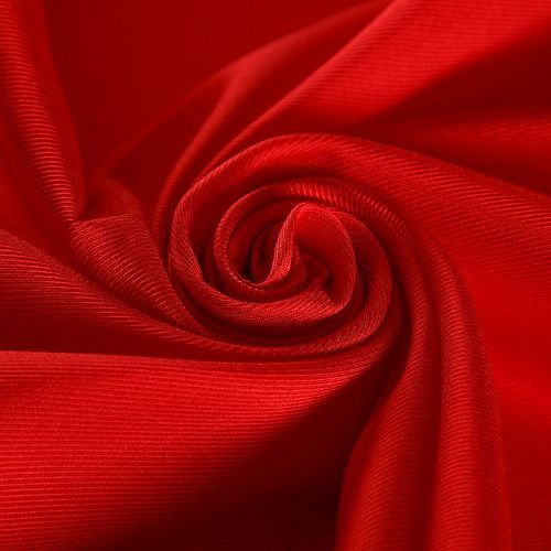 Ткань подкладочная стрейч 045-16819 красный однотонный