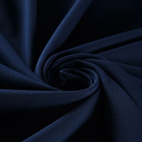 Джерси-креп 014-16849 синий однотонный