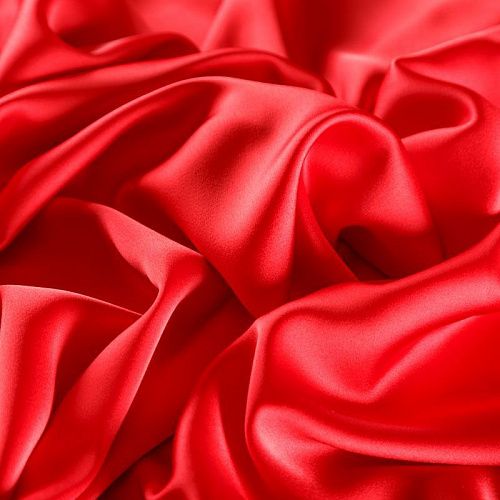 Сатин 001-07001 ярко-красный однотонный