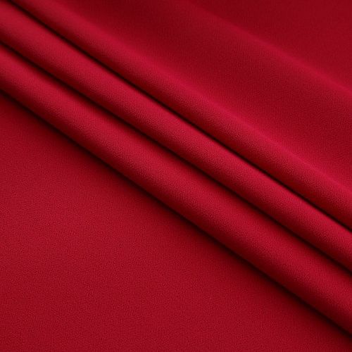 Креп стрейч Moschino 026-17121 красный однотонный