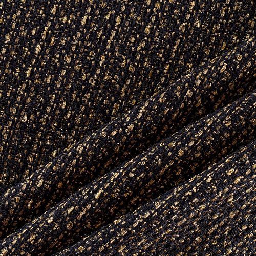 Твид шанель 052-01106 черно-золотой