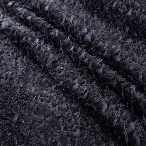 Сетка с объемной вышивкой 050-20040 черный