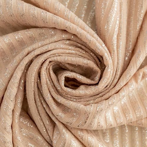 Трикотаж-лапша 1120-341-056-0030 пудровый с напылением