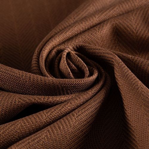 Лен натуральный 035-20282 коричневый жаккард
