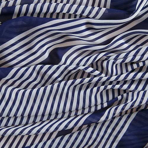 Креп-шифон 027-17548 белый принтованный