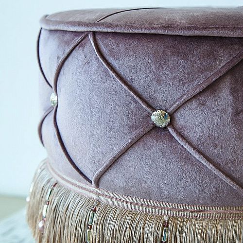 Пуф круглый D 40 см H 46 см розовато-лиловый 521248