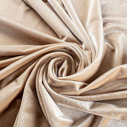 Бархат 002-02010 холодный бежевый однотонный