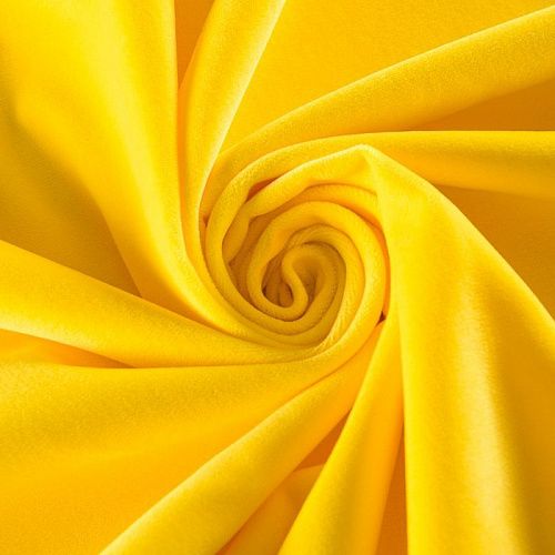 Бархат 002-11881 ярко-желтый однотонный