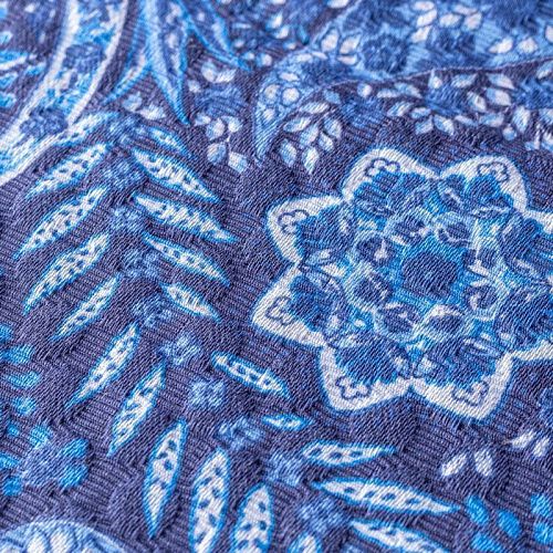 Жаккард К15-065 синий принтованный
