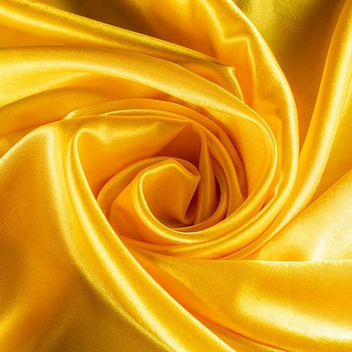 Креп-сатин К33-909 желтый однотонный