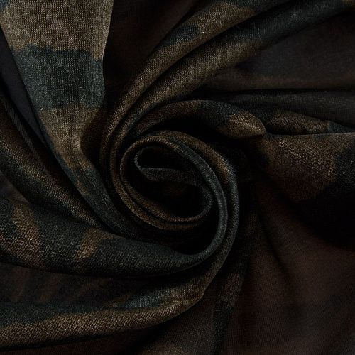 Шелк-батист 003-12127 коричневый принтованный